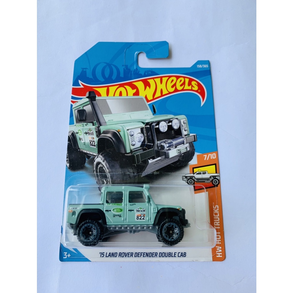 HOTWHEELS HOT WHEELS LAND ROVER DEFENDER DOUBLE CAB HIJAU TOSCA HW HOT TRUCKS DIECAST MINIATUR MOBIL