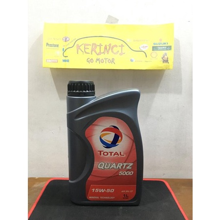 OLI TOTAL QUARTZ 5000 SN 15W-50 1L - OLI TOTAL QUARTZ 5000 15W50 1L Otomobil