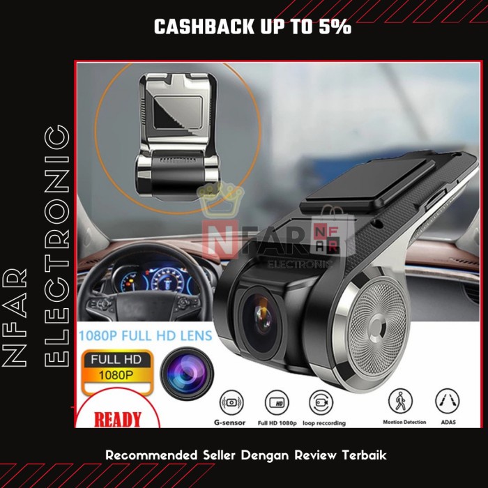 Sens Kamera Mobil Dash Cam 1080P Hd Usb Dash Cam Dvr Full Hd Usb Perekam