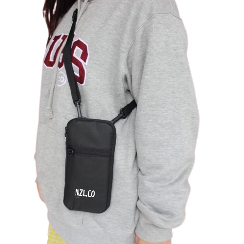 NAZRIL - Dompet Hanging Wallet Hp NZL Pria Wanita Gantung Leher Original