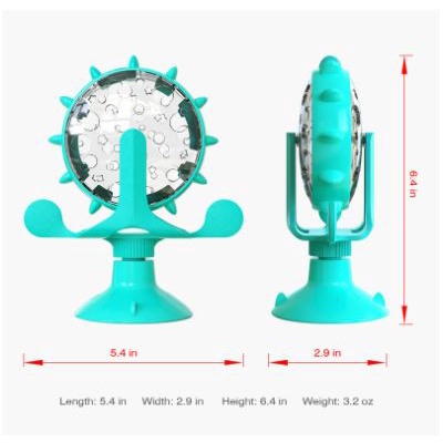 Mainan Interaktif Bentuk Roda Putar Pet Feeder Mainan Kucing dan Anjing Bisa Diisi Snack Mainan Tempat Makan Hewan