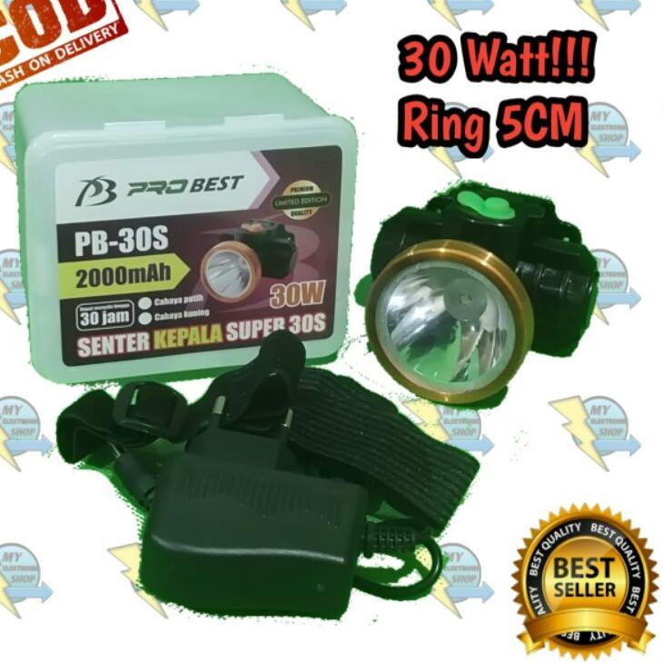 Spesial Minggu Ini senter kepala LED 80Watt/50Watt Headlamp LED PROBEST PB-80S/PB-50S/Valescom 80Wat