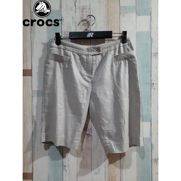 Second Branded Thrift Celana Pendek Chinos CROCODILE abu, Celana Second Branded Collections