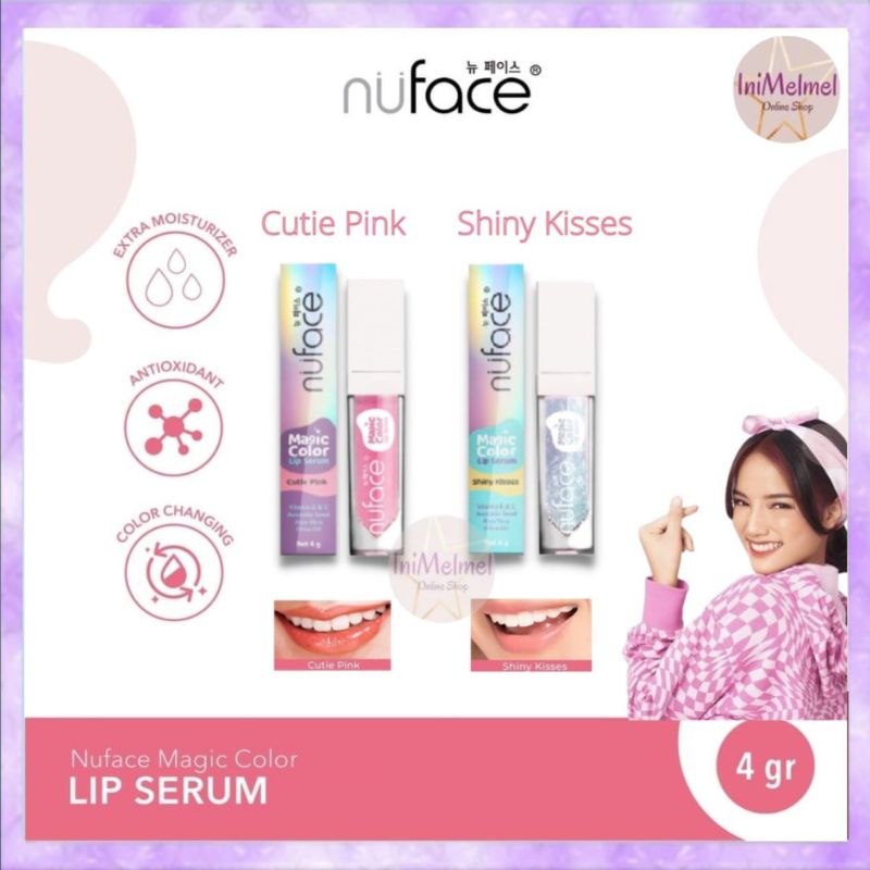Nuface Magic Color Lip Serum Cutie Pink / Shiny Kisses