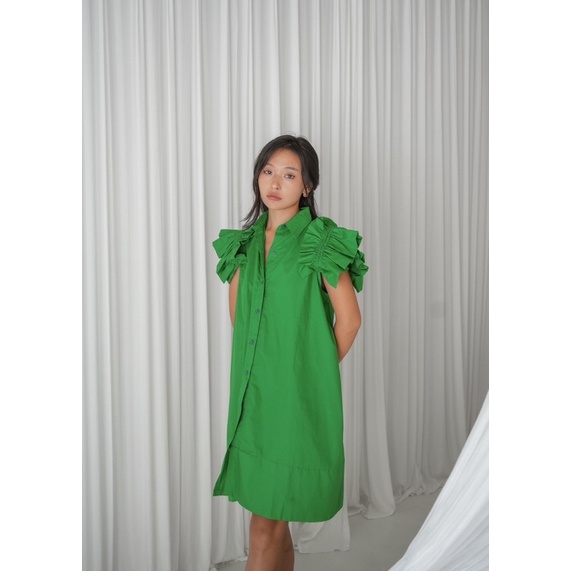 KOOZEE - PAX RUFFLE DRESS - DRESS WANITA