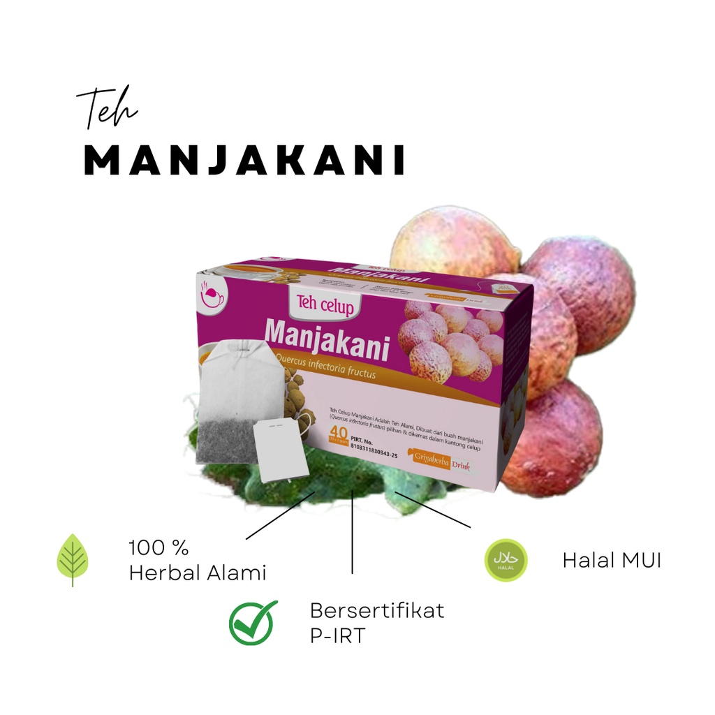 

Teh Manjakani Griya Herba Teh Celup Untuk Kewanitaan Isi 20 Kantong Original