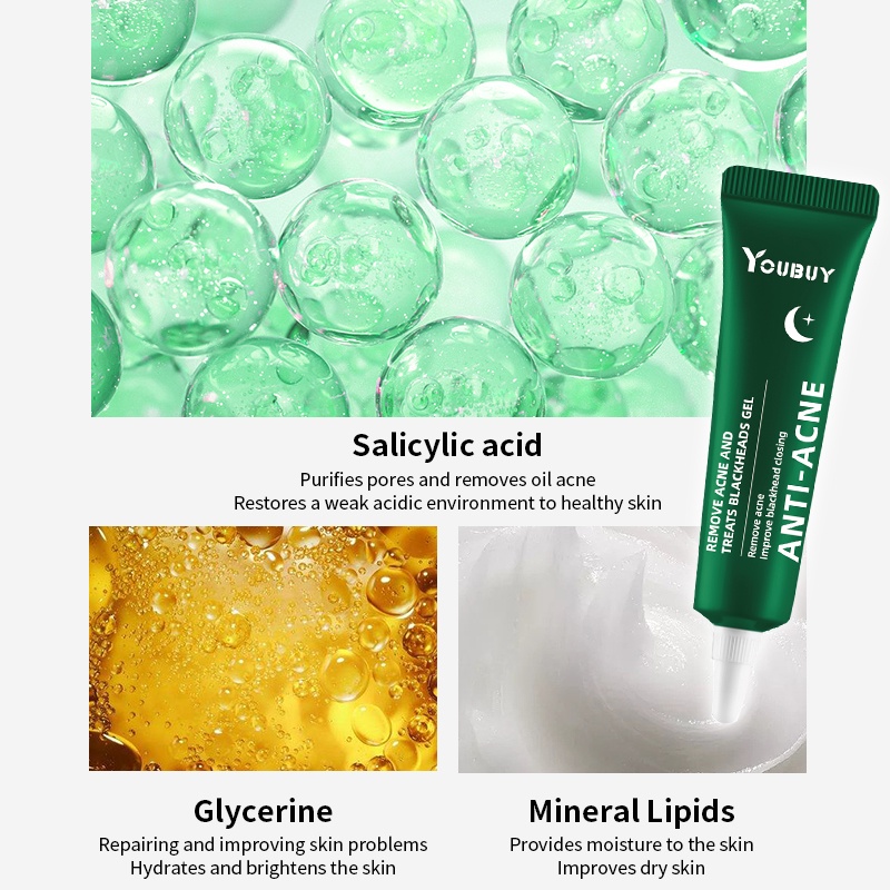 YOUBUY Acne Cream Day&amp;Night  Acne Spot Cream 10gr - Acne Spot Treatment Gel Perawatan Jerawat untuk Menyembuhkan dan Mengempeskan Jerawat