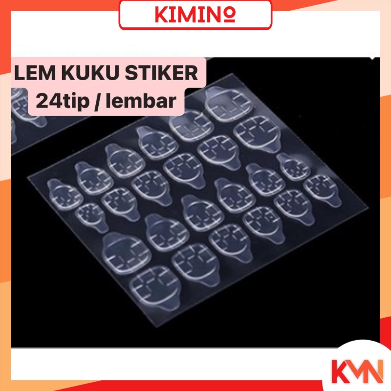 KMN GROSIR 24 TIP Lem Stiker Kuku Lem kuku Palsu Gel Double Tape Lem Jelly High Quality