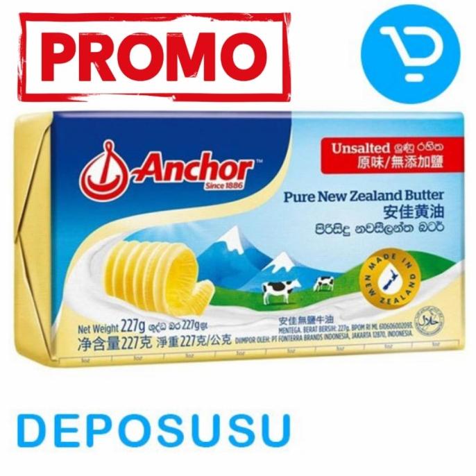 

Mentega - ANCHOR BUTTER 227gr (Grab/Gosend only) TERLARIS TERPERCAYA ORIGINAL
