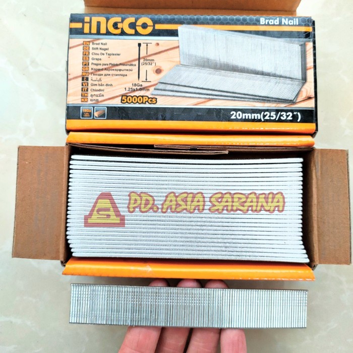 

[F20] Brad Nail 20mm INGCO ANA18201 Refill Isi Nailer Paku I Tembak T