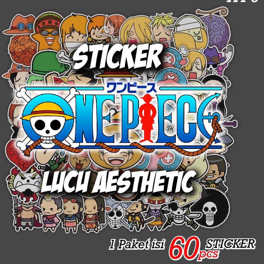 

➟ [ MAC ] 60 PCS STICKER ANIME ONE PIECE MONKEY D. LUFFY RORONOA ZORO NICO ROBIN NAMI LUCU AESTHETIC ANTI AIR UNTUK LAPTOP CASE TUMBLER KOPER HP - K16 ㅻ