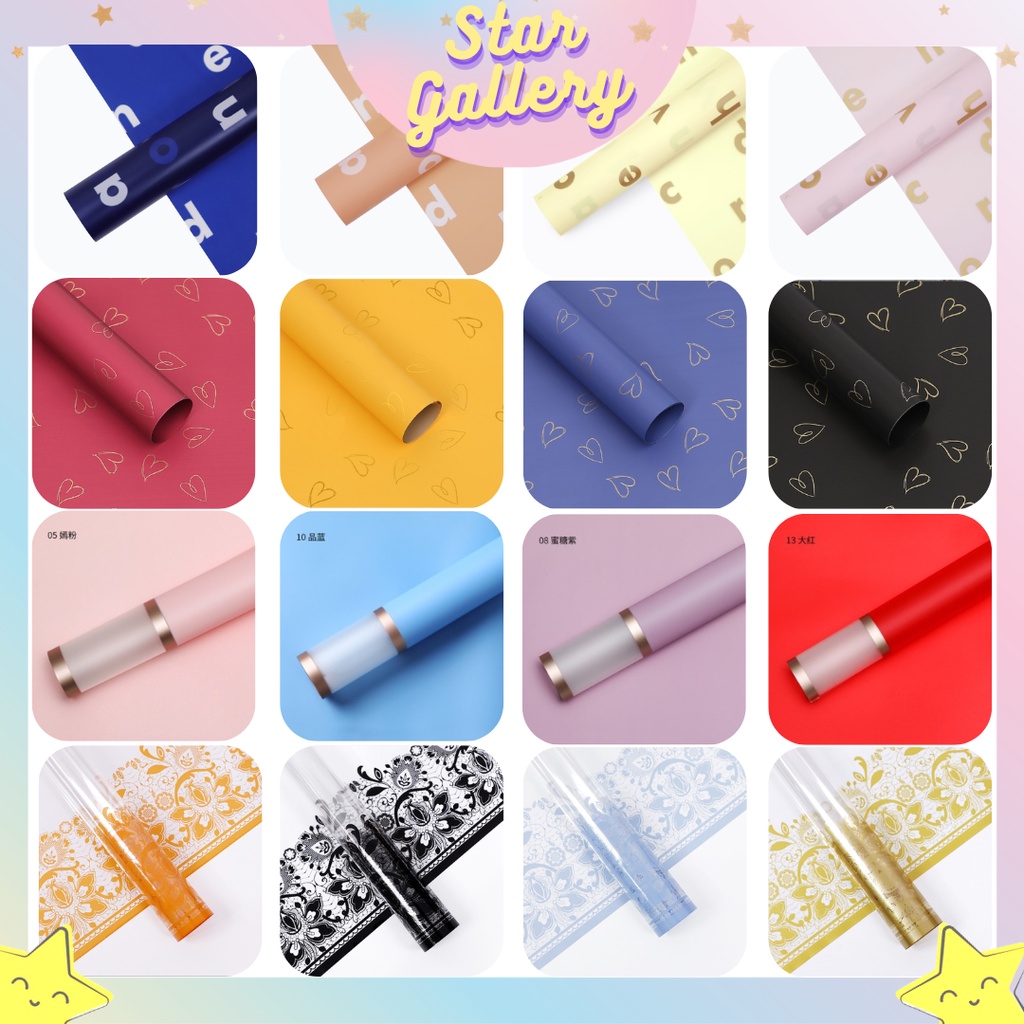 

Kertas Bunga Buket Motif Transparan Bunga Flower Wrapping Paper Cellophane Kertas Buket Florist 6128 - 6132