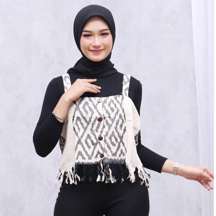 Paling Laris TANKTOP RONCE TENUN IKAT ASLI BATIK KAMPUS OUTER TENUN CARDIGAN TENUN VEST TENUN OUTER 