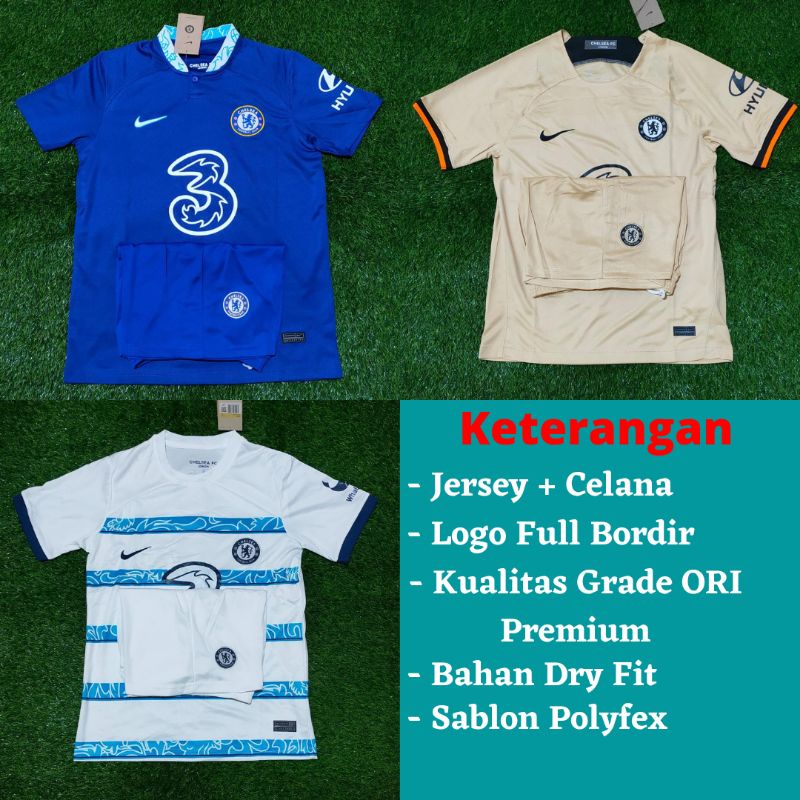 Setelan Jersey C H E L S E A Home Away 2022 2023 Grade Ori Import Baju Sepak Bola Pria Dewasa