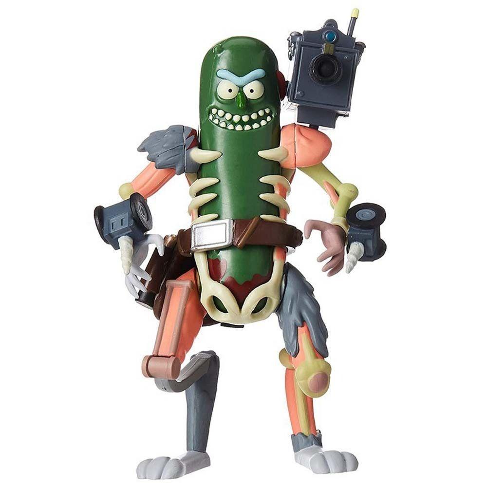 Lanfy Acar Rick Action Figure Boneka PVC Dekorasi Mobil Rick And Morty Timun Tikus Model Helm Mainan Model Kolekte