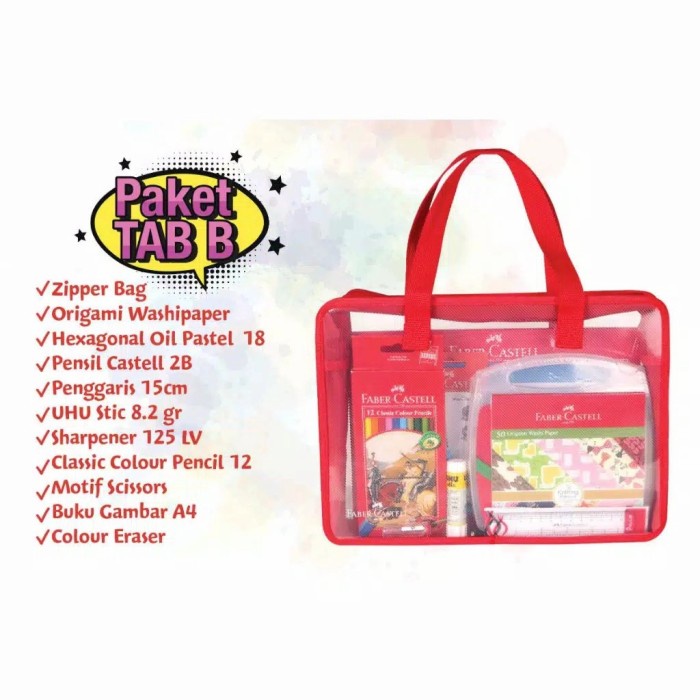 

PAKET TAB ATK FABER CASTELL TAHUN AJARAN BARU B KEMASAN ZIPPER BAG