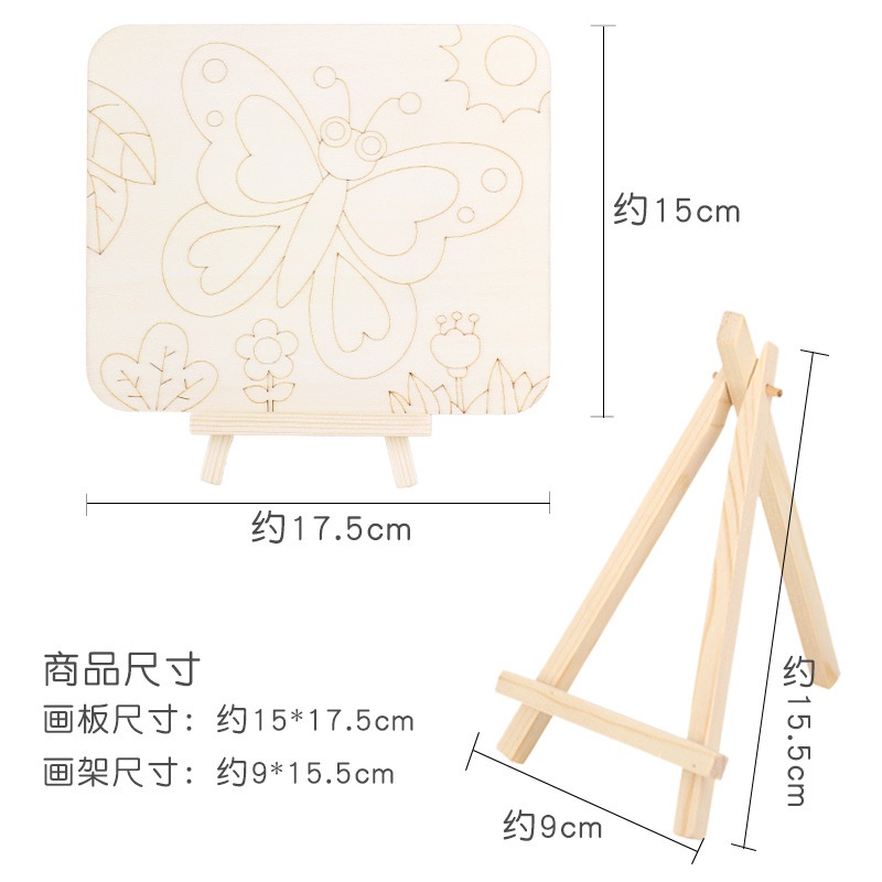 PAOPAO DIY Papan Kayu Mewarnai Character Cute Education Anak Premium
