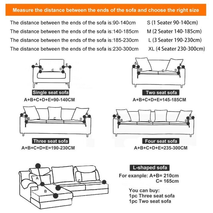 NP- Cover Sofa Elastic  With Armrest Dengan 1 Sarung Bantal