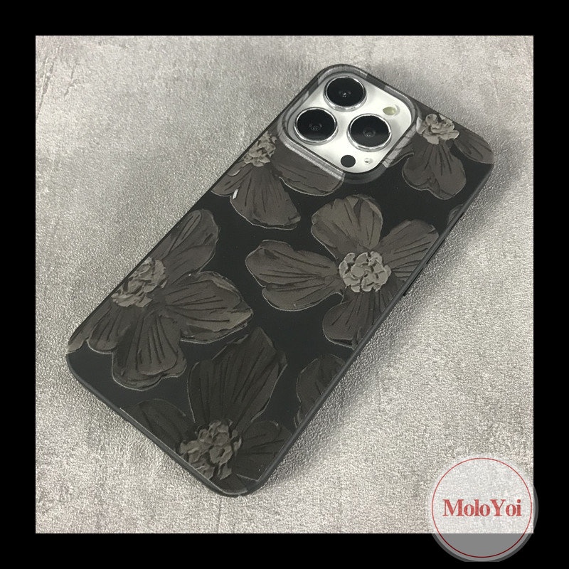 IPHONE Casing Ponsel Bunga Lukisan Cat Minyak Retro Kompatibel Untuk Iphone14 7Plus 8Plus XR 13 11 12 Pro Max7 8 14 Plus X XS Max Se2020 Halus Lembut Tpu Penutup Belakang