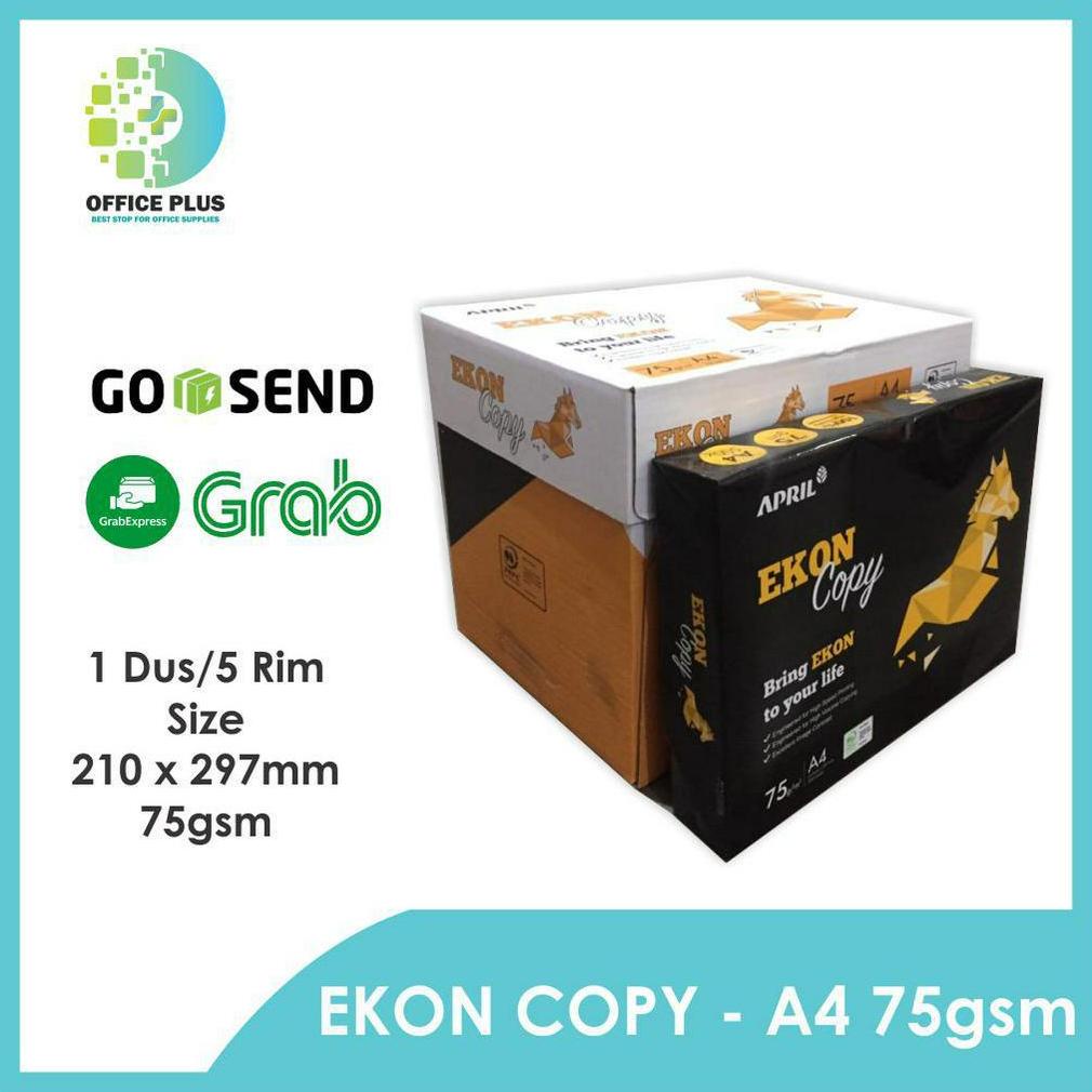 

BISA COD OJEK TERMURAH COPY PAPER EKON HVS A4 75 GSM GROSIR 1 BOX 1 DUS