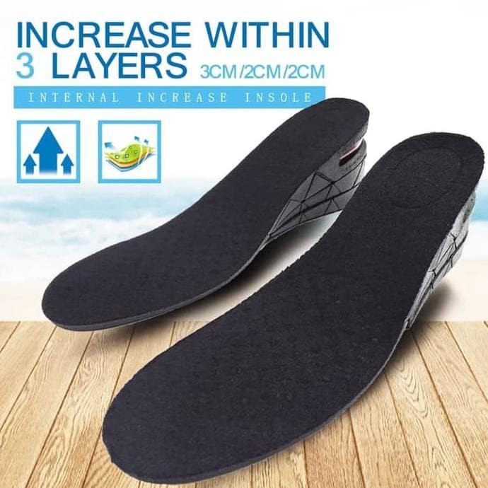 Insole Insole Pad Sepatu Bantalan Sepatu Penambah Tinggi Badan Pria Wanita