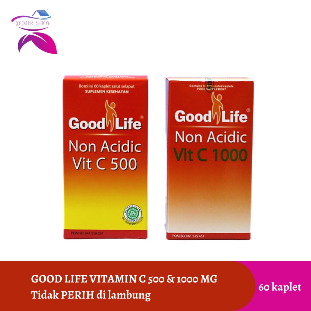 Vitamin C 500 mg &amp; 1000 mg Good Life / Non Acid / Aman Untuk Lambung