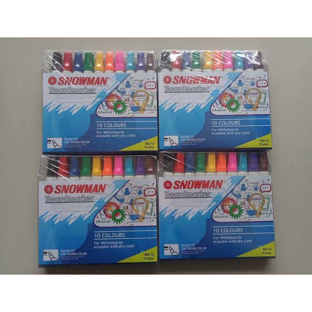

SPIDOL SNOWMAN WHITE BOARD 10 WARNA BG - 12 TERLARISS...,,,,,