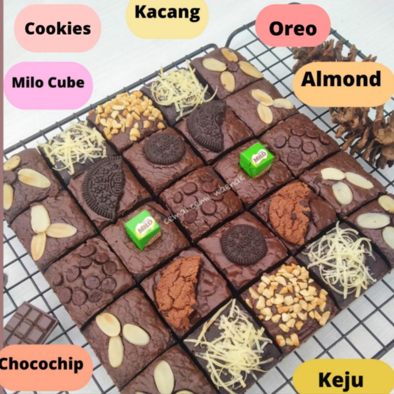 Brownies Fudgy Large Premium|Hampers Brownies Kado Ulang Tahun Natal Idul Fitri