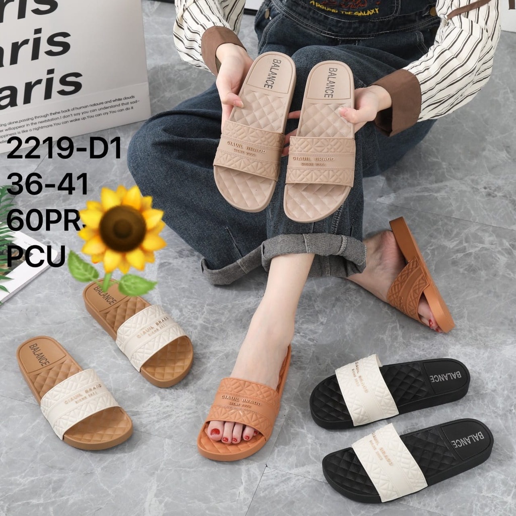 Sandal Karet Jelly Wedges Wanita Import Model Fashion KoreaTerbaru Original Kekinian by AGUNG STYLE Balance 2219-D1