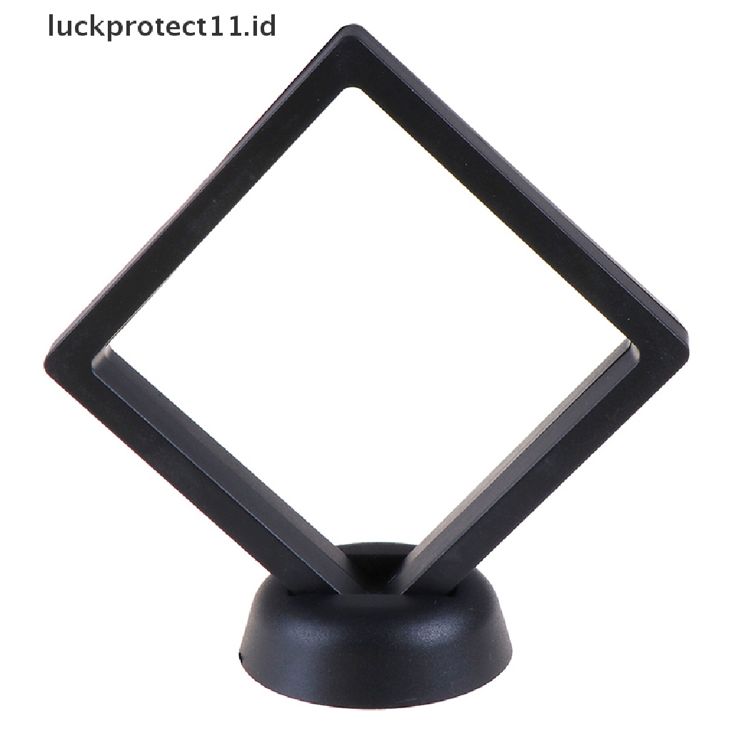 /Fashion Hot// Fashion// 90 * 90mm Hitam 3D floag Perhiasan Koin display Bingkai Tempat Kotak case w/stand.