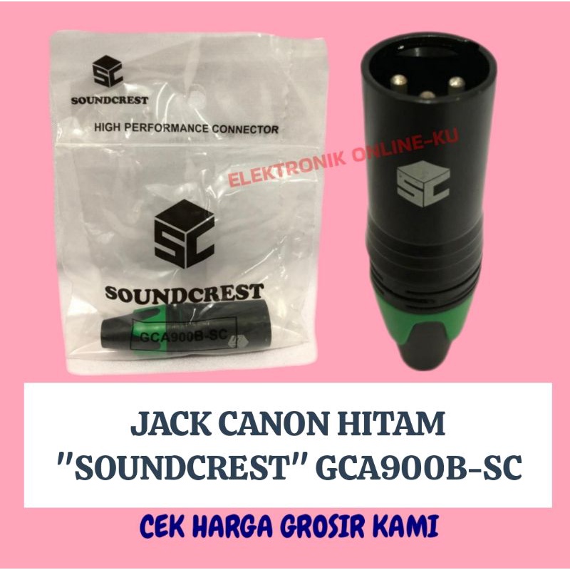 JACK CANON XLR MALE HITAM SOUNDCREST GCA900B-SC ORIGINAL