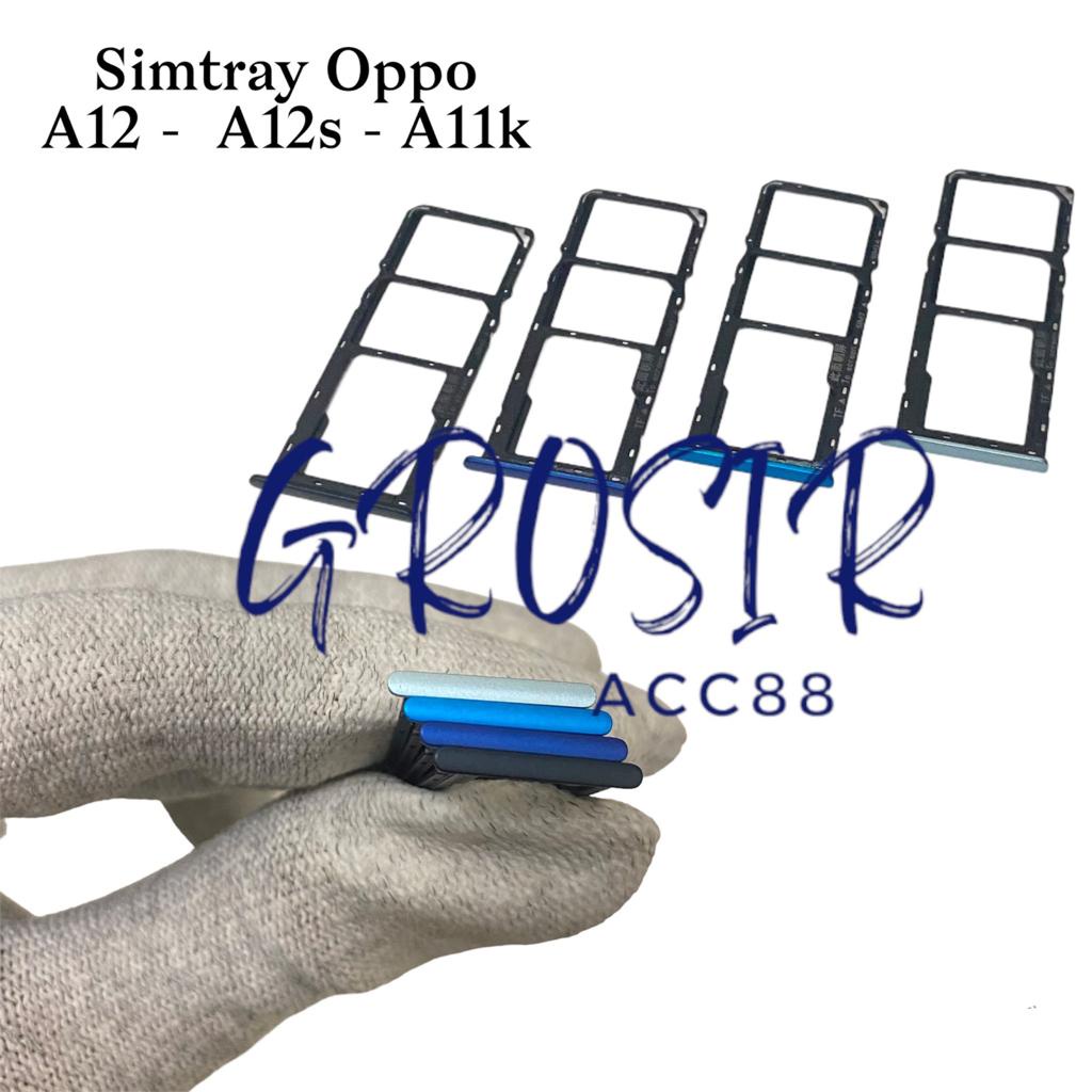 Simtray Simlock Slot Sim Dudukan Tempat Kartu Simcard Oppo A12 - A12s - A11K Original