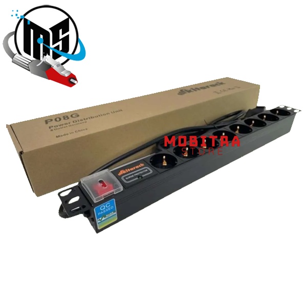 Kitarack P08G 1U Rackmount PDU 8 Outlet|1U 8 Outlet Germany Socket 19&quot;