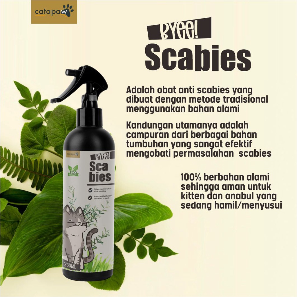 CATAPAW Obat Scabies Kucing Anjing Ampuh / Anti Scabies Gudik Gatal Kucing Natural / Obat Kulit Kucing