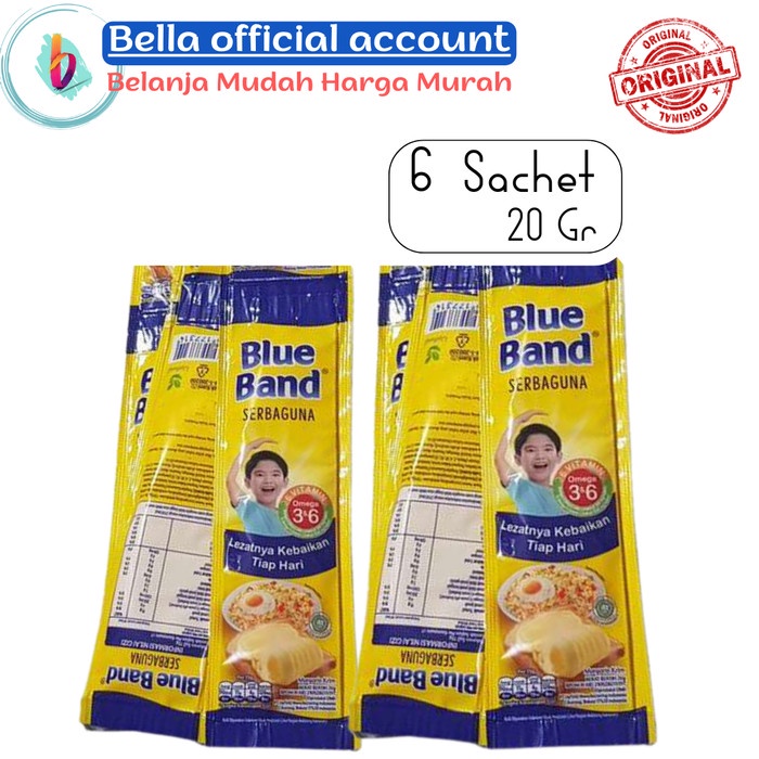 

Blue band Serbaguna 20 gr x 6 sachet / 1 Renceng