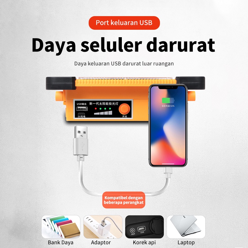 [Ready] BENIH Tenda luar berkemah lampu pasar malam lampu lantai portabel luar lampu Solar Emergency/Power Sel Surya/Lampu Panel/Professional Solar Emergency Light/Lamp Stand