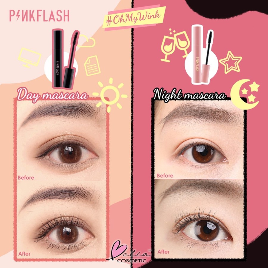 PINKFLASH MASKARA DAY &amp; NIGHT | VOLUME &amp; LENGTHENING WATERPROOF