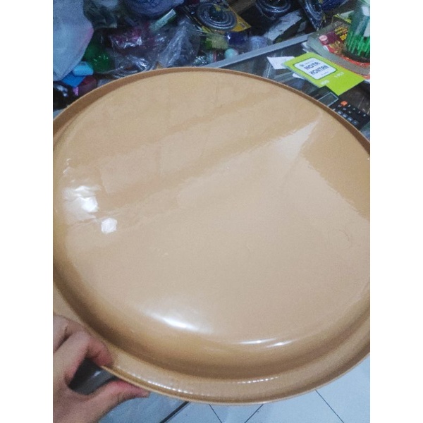 [ ⭐FREE ONGKIR⭐ ] Tempeh plastik tebal Nampan loyang baki bulat besar motif rotan 55cm kualitas warna soft DX