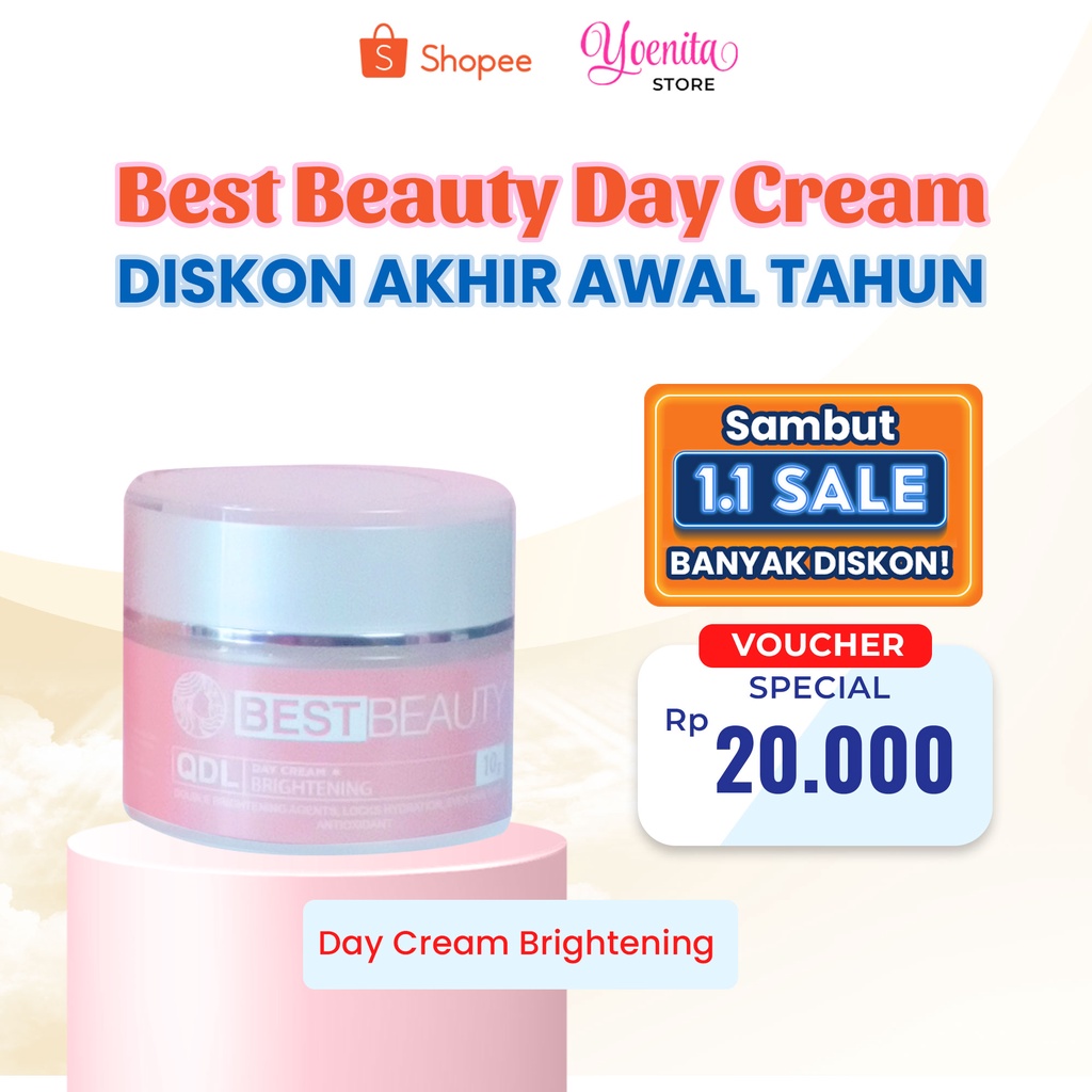 Best Beauty Day Cream Brightening for Whitening Glowing Skin | Krim Pagi Sunscreen Untuk Semua Jenis