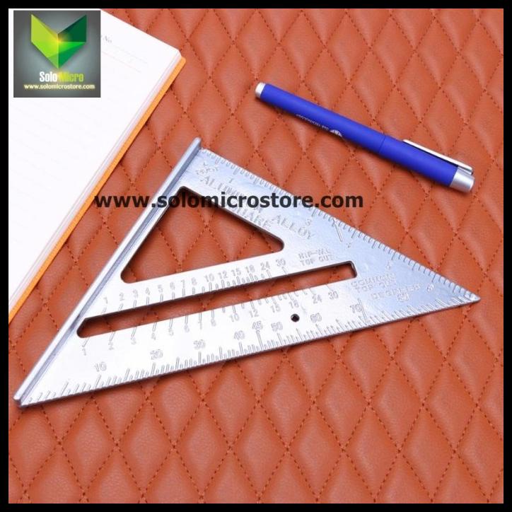 

Taffware Penggaris Siku Mistar Triangle Ruler Aluminium Silver Gray