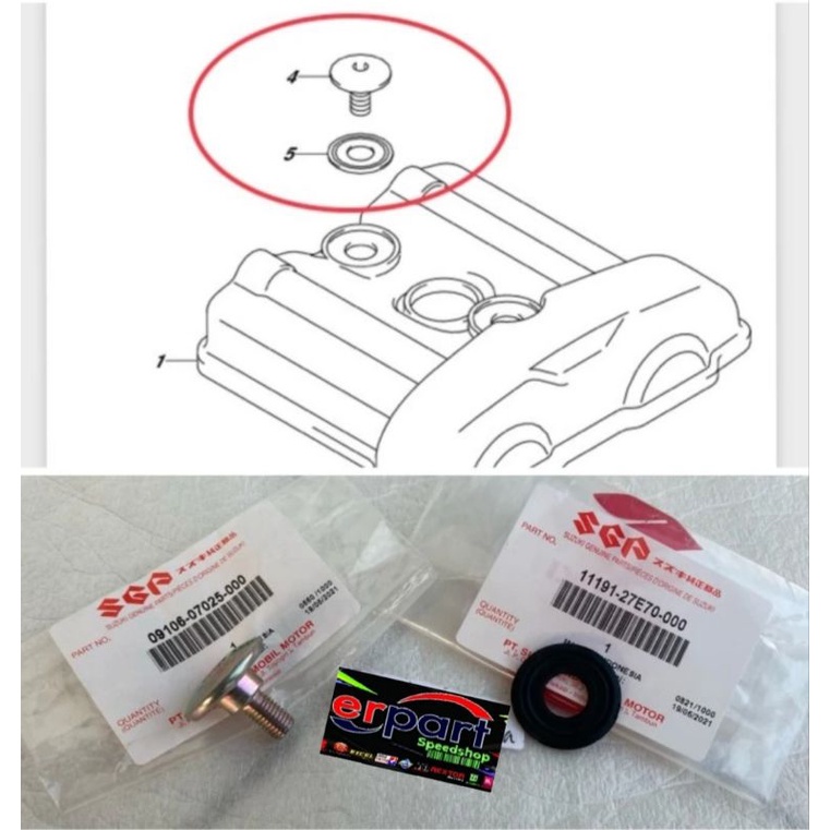 baut tutup head satria Fu GSX 150 satria Fu Fi raider Fi