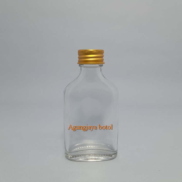 Botol Kaca 50 ml Clear Half Square / Botol Kaca Food / Botol Kaca Juice / Botol Kaca Madu / Botol Ka