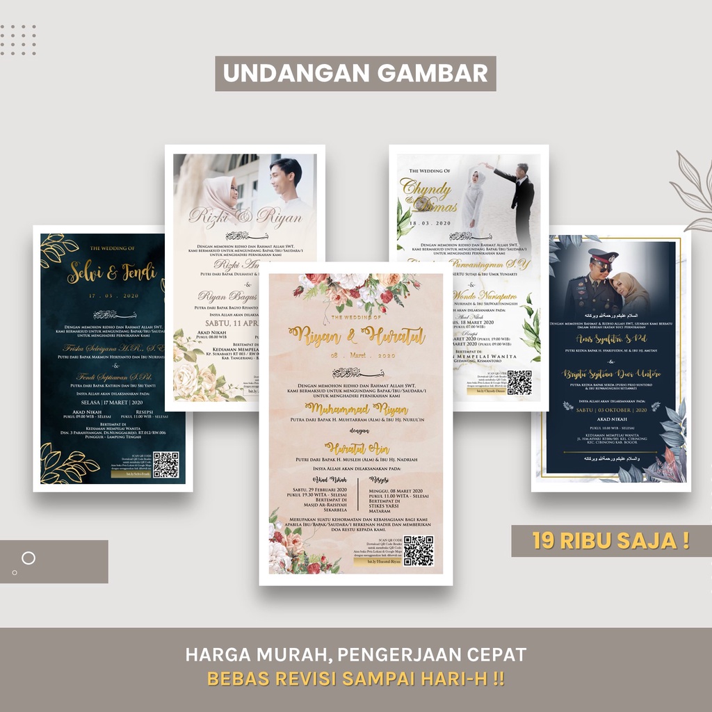 Undangan Digital Pernikahan JPEG | Undangan Gambar