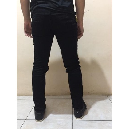 Diskon Celana pria,Bahan sofjeans hitam pekat