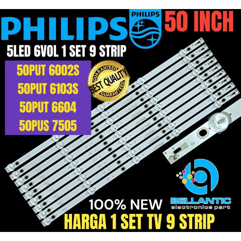 BACKLIGHT TV LED PHILIPS 50 INCH 50 PUT6002S-50PUT6103S- 50PUT6604-50PUS7505 BACKLIGHT TV 50 INCH