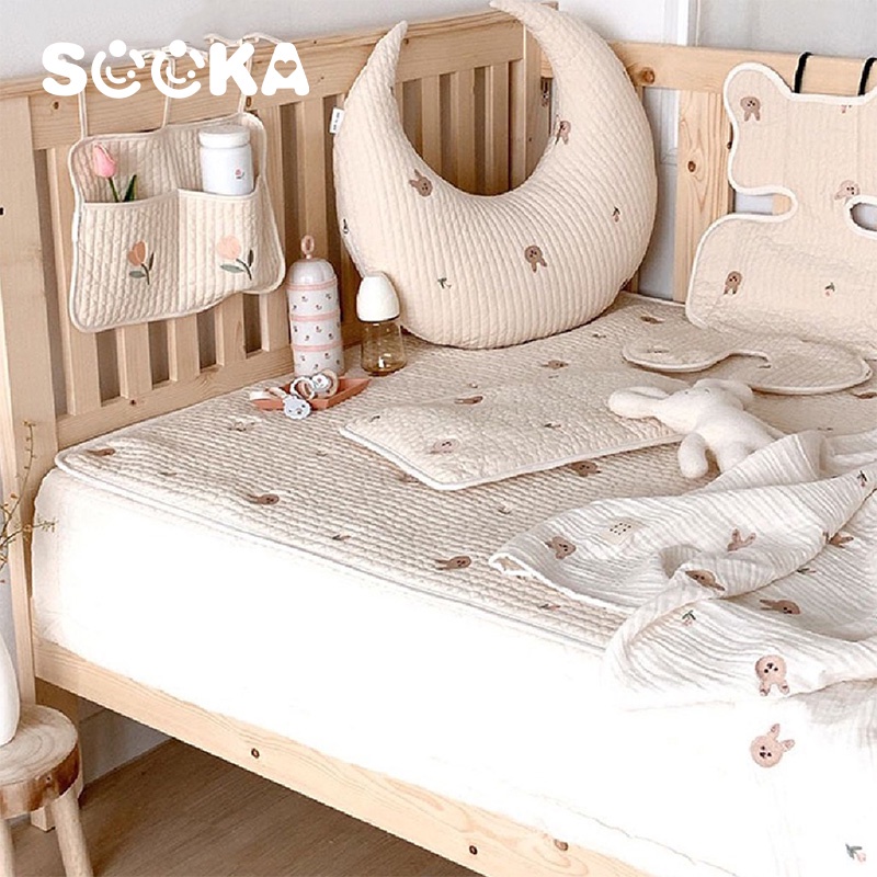 SOOKA Bantal Alas Stroller Bayi/Kursi Makan - Stroller Cushion Pad Motif Dengan Isi Kapas Murni Bantalan Lembut  SK-EBA1109