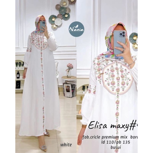 Elisa Maxy gamis kringkle bordir gamis kondangan gamis daily ld 110