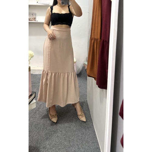 Halo_ Skirt mermaid Rok duyung serut Rok wanita korean style