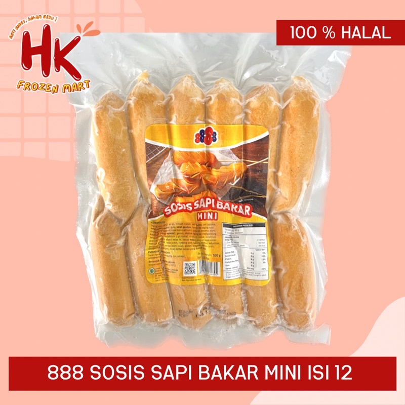 Jual 888 Sosis Sapi Bakar Mini Isi 12 Pcs 550 Gr 8888 Sosis Kombinasi