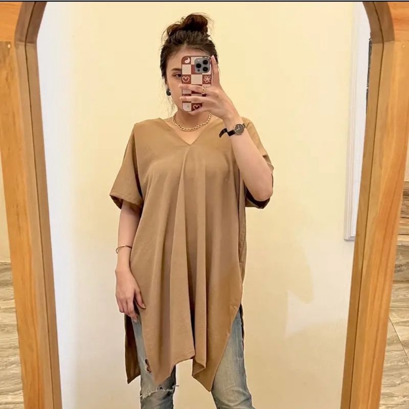 Atasan Nagita Crinkle V-Neck